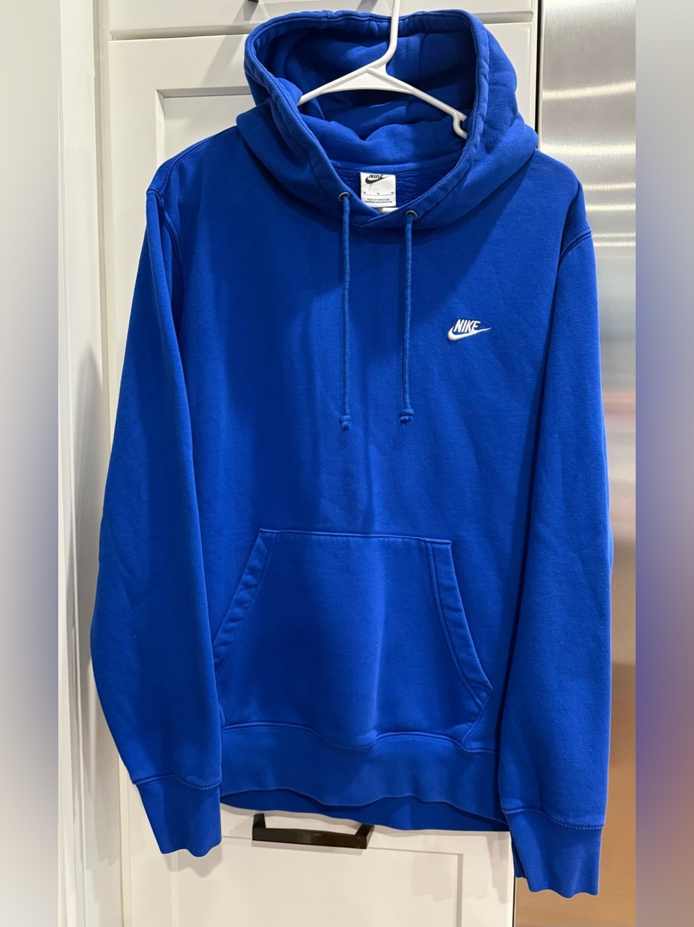 Nike Men’s Royal Blue Crewneck Pullover Hoodie, Size Medium